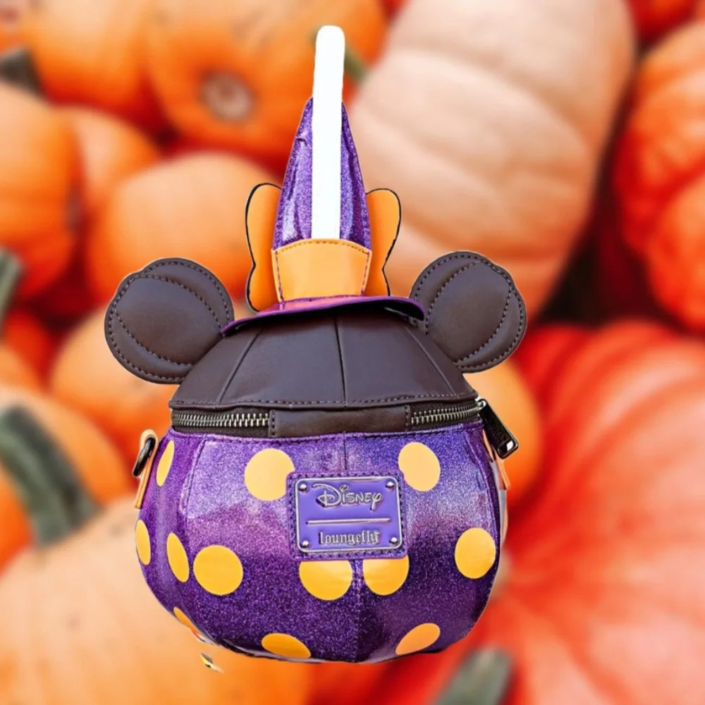 Loungefly Halloween‎ Witch Minnie Apple Crossbody Bag